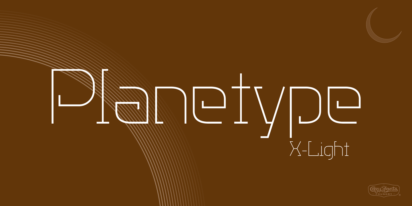 Пример шрифта Planetype #9